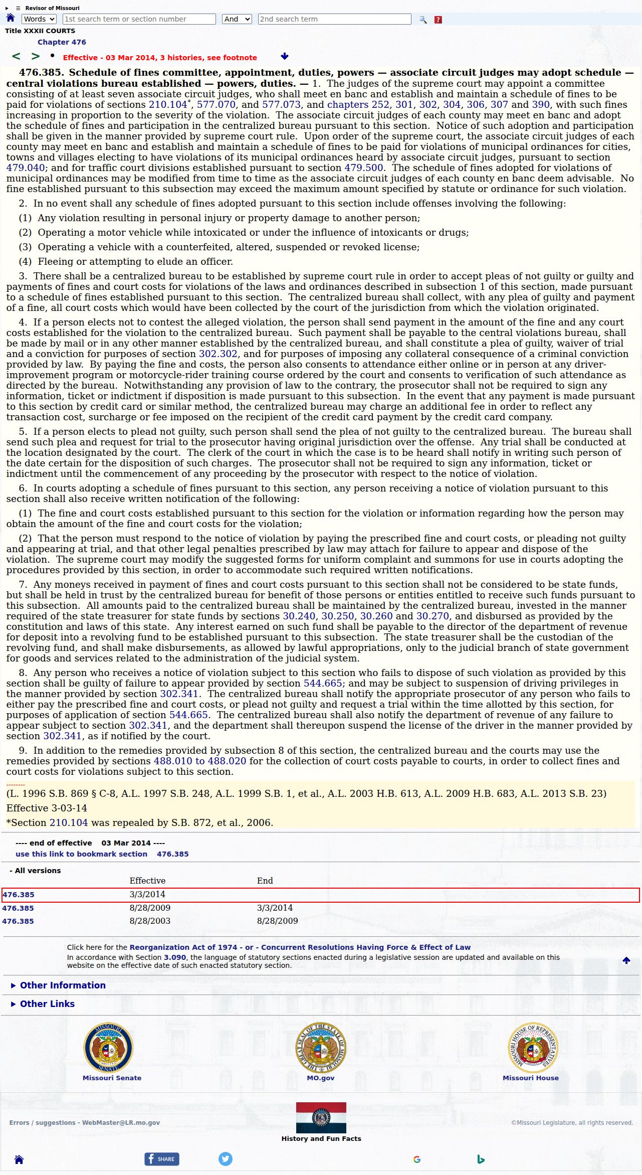 St. Martins court docket Missouri municipal violations statute